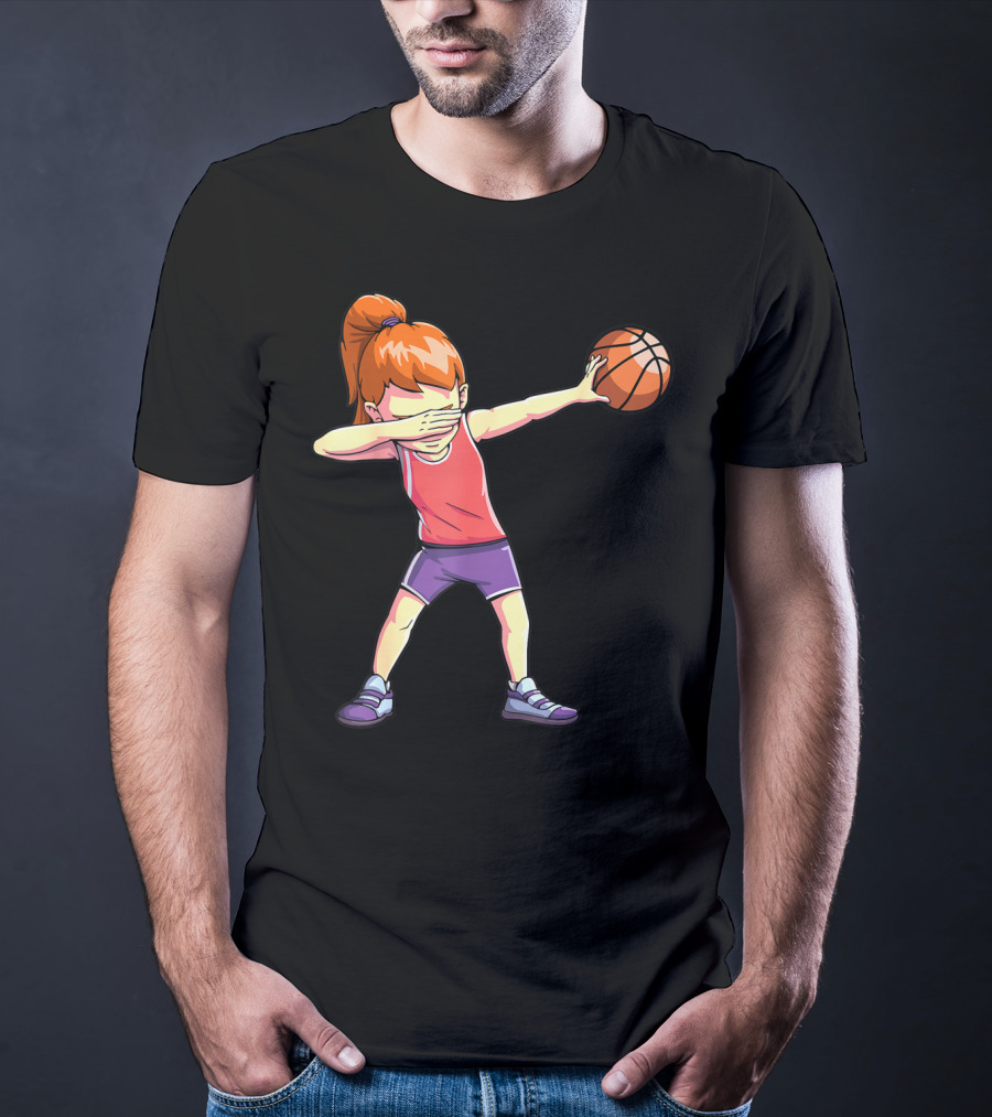 Dabbing Basketball Girl Dab Dance Pose T-Shirt