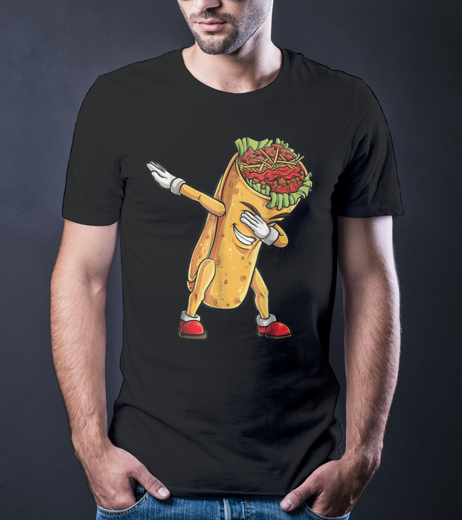 Dabbing Burrito Celebration Cinco De Mayo T-Shirt