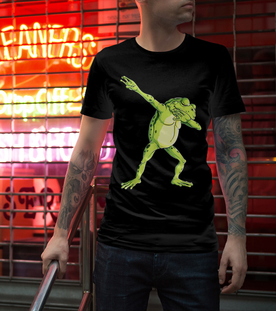 Kids Funny Dabbing Frog Animal Dab T-Shirt