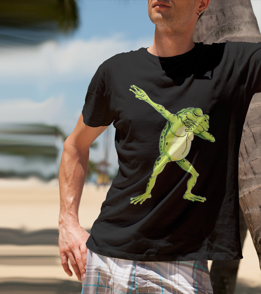 Kids Funny Dabbing Frog Animal Dab T-Shirt