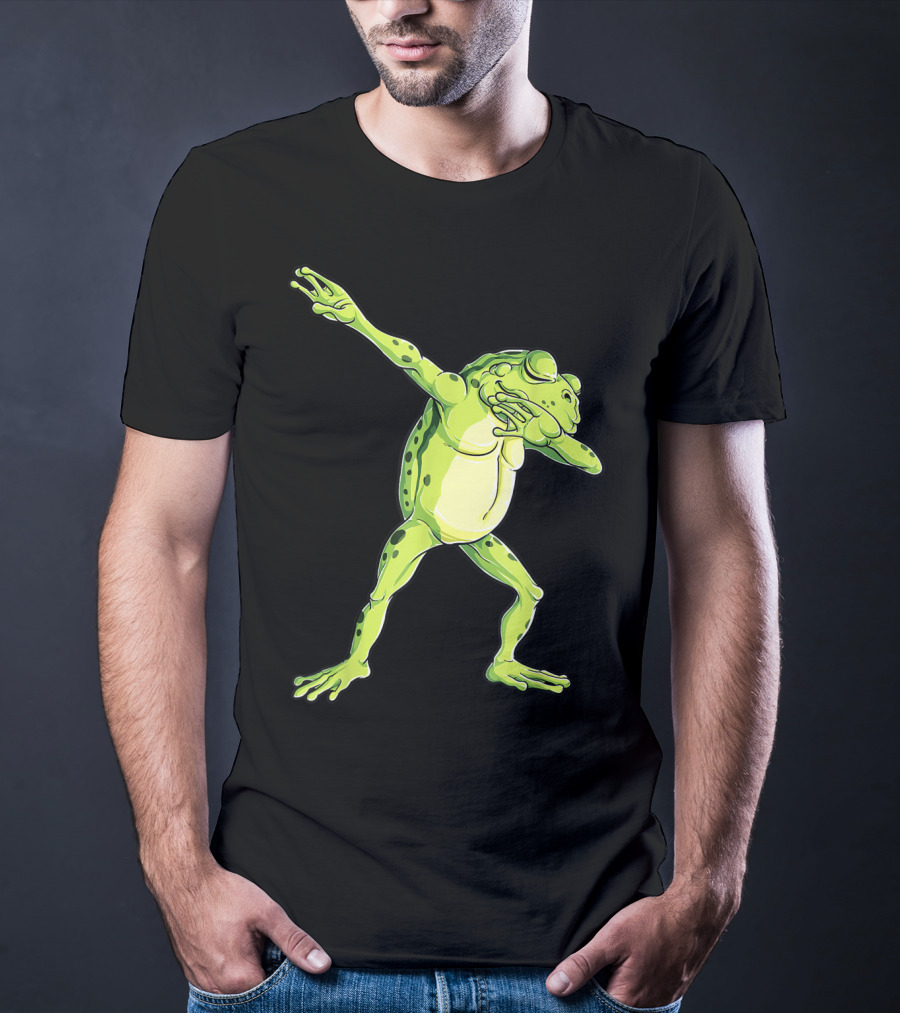 Kids Funny Dabbing Frog Animal Dab T-Shirt