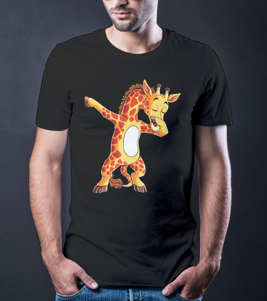 Funny Dabbing Giraffe Dance Pose Giraffes Dab T-Shirt