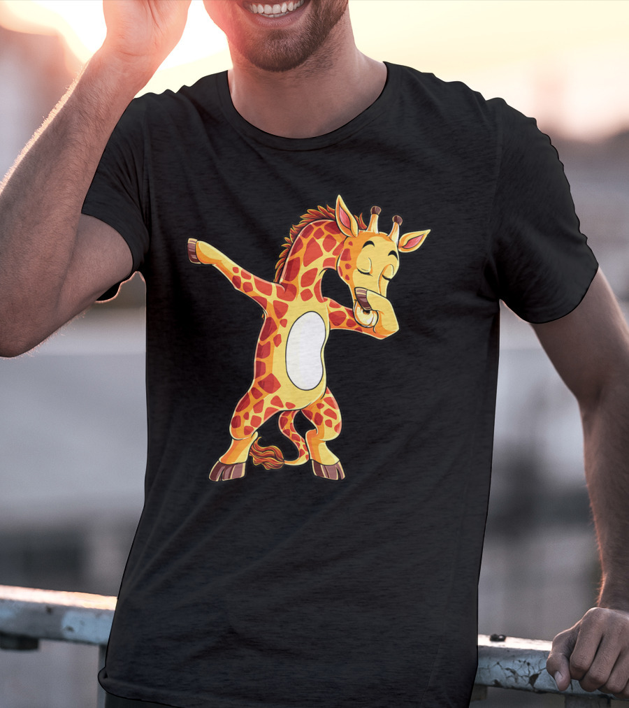 Funny Dabbing Giraffe Dance Pose Giraffes Dab T-Shirt