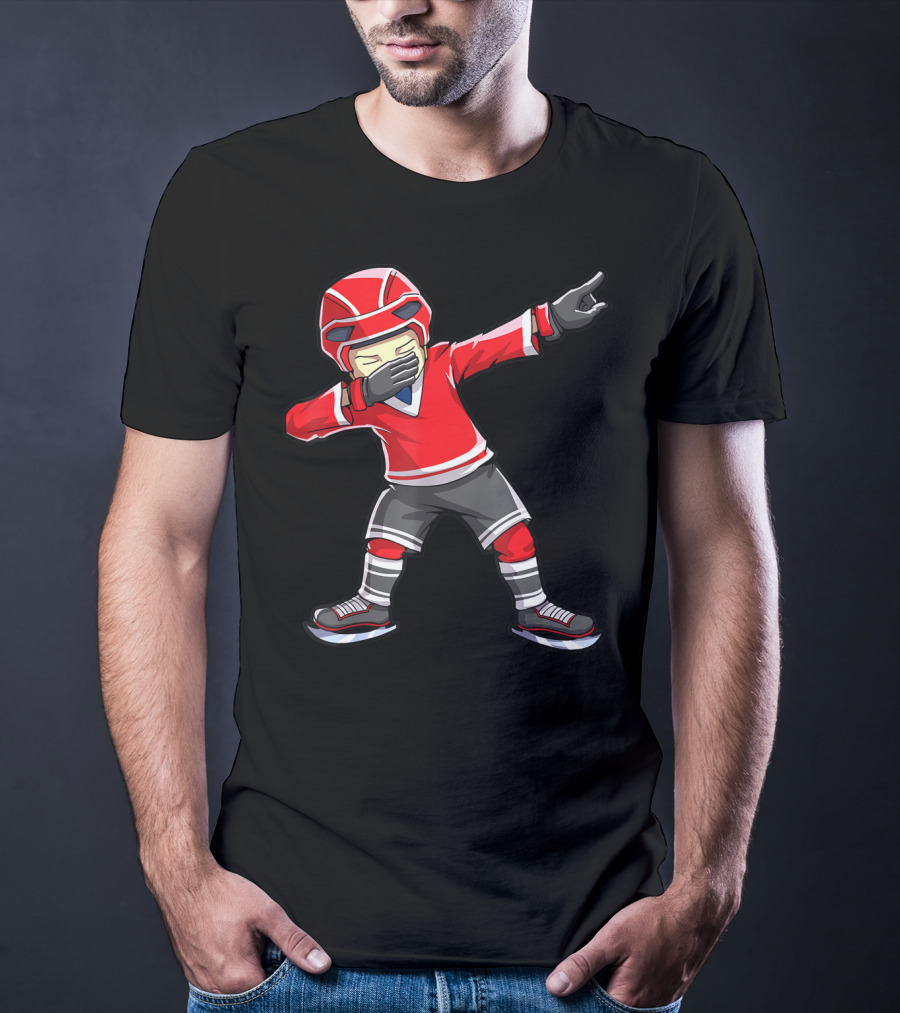 Dabbing Hockey Player Boys Men Kids Dab Squad T-Shirt