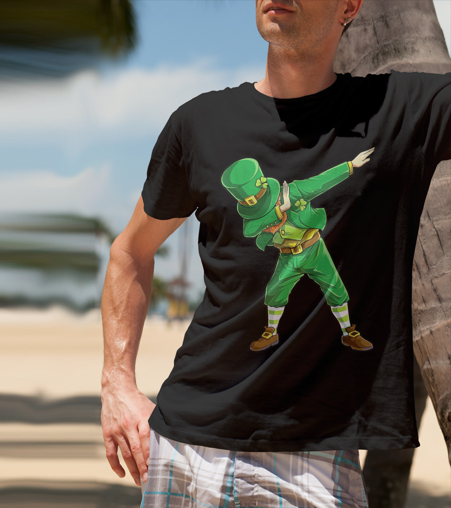 Dabbing Leprechaun St Patricks Day Boys Dab Dance Pose T-Shirt