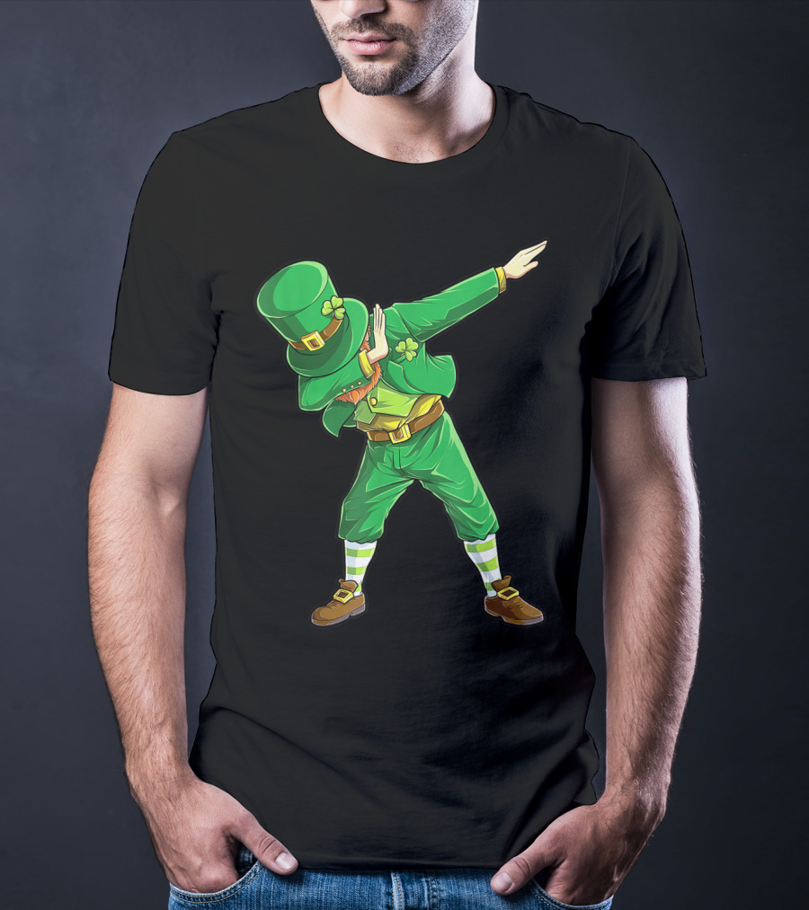 Dabbing Leprechaun St Patricks Day Boys Dab Dance Pose T-Shirt