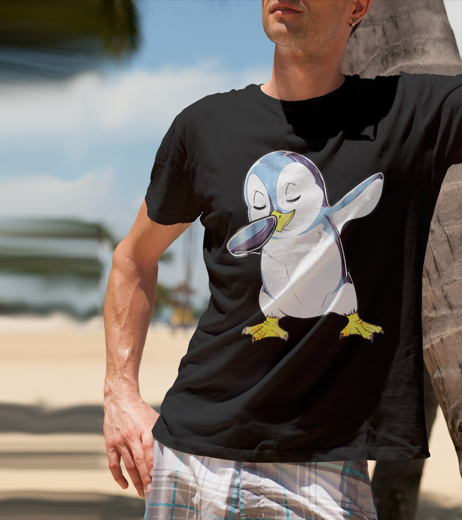 Dabbing Penguin Kids Boys Funny Dab Dance Bird Cute Fun T-Shirt