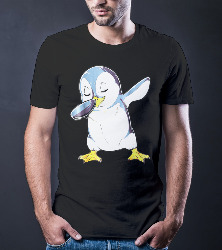 Dabbing Penguin Kids Boys Funny Dab Dance Bird Cute Fun T-Shirt