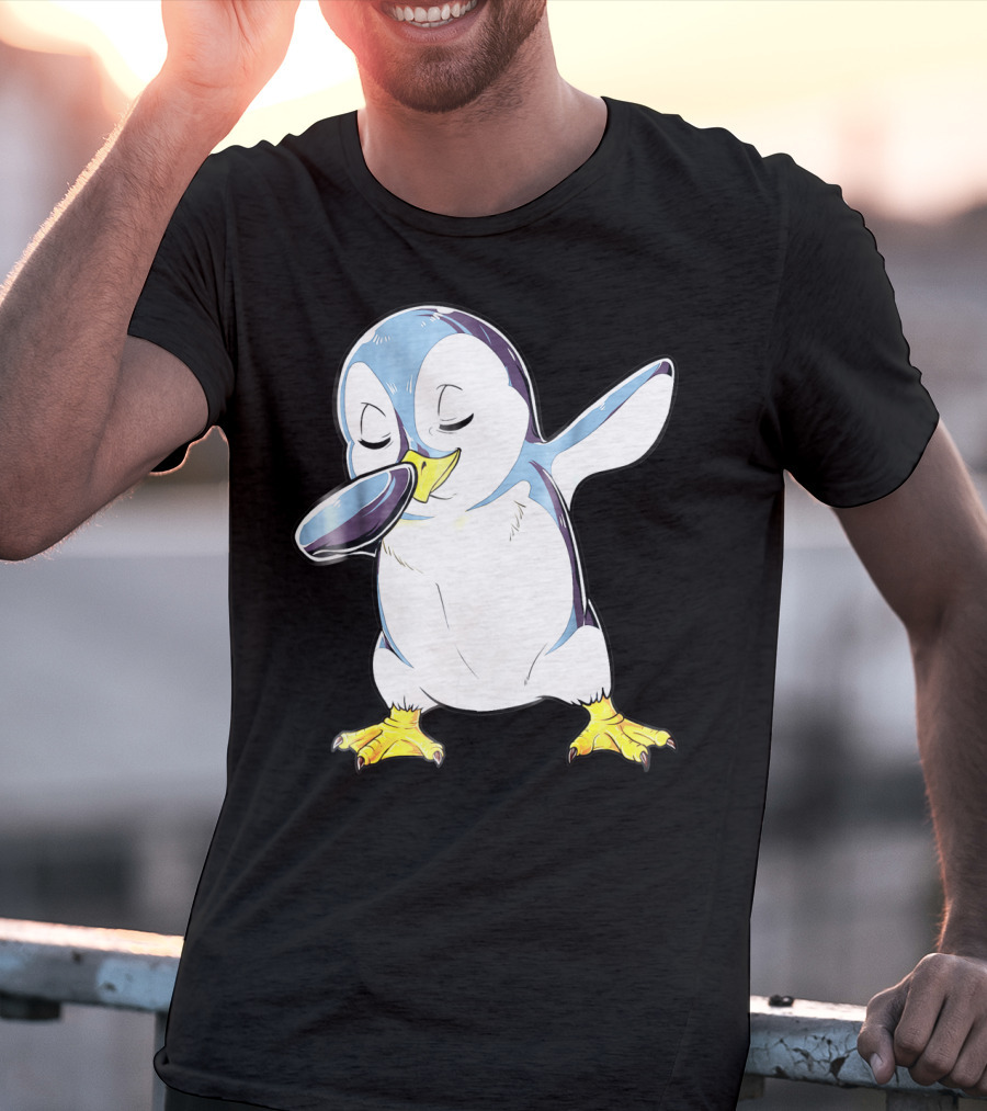 Dabbing Penguin Kids Boys Funny Dab Dance Bird Cute Fun T-Shirt