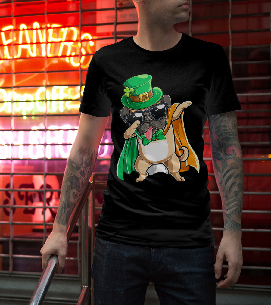 Dabbing Pug Leprechaun St Patrick's Day Boys Irish T-Shirt