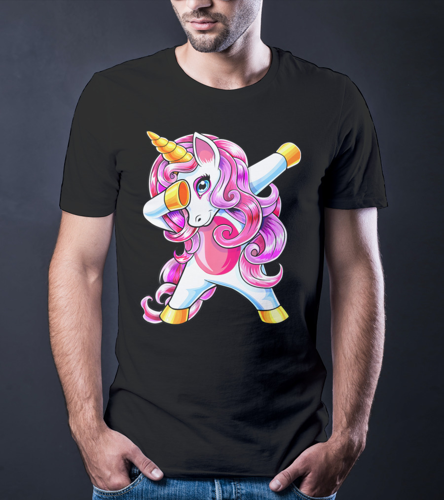 Dabbing Unicorn Birthday Girls Cute Unicorn T-Shirt