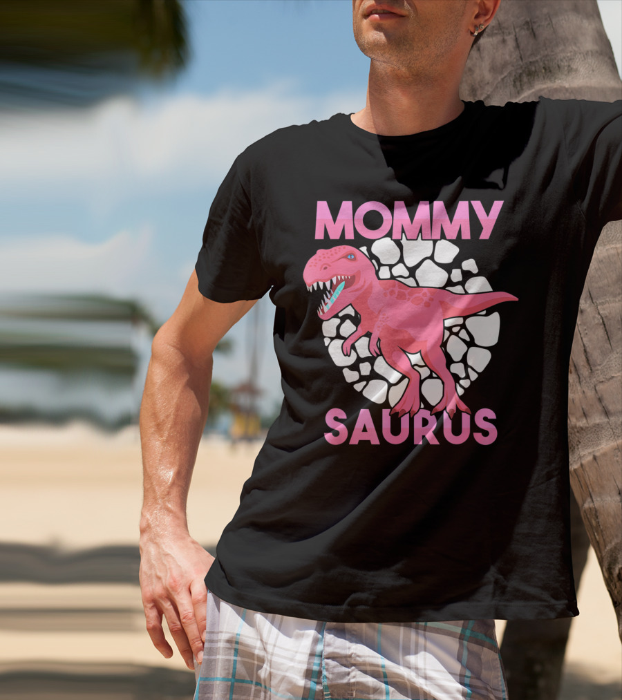 Mommy Saurus Dinosaur Lover Tyrannosaurus Rex Family T-Shirt