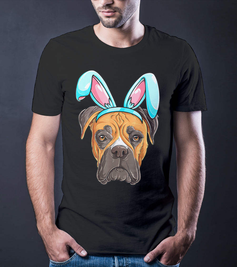 Easter Bunny Dog Boxer T-Shirt