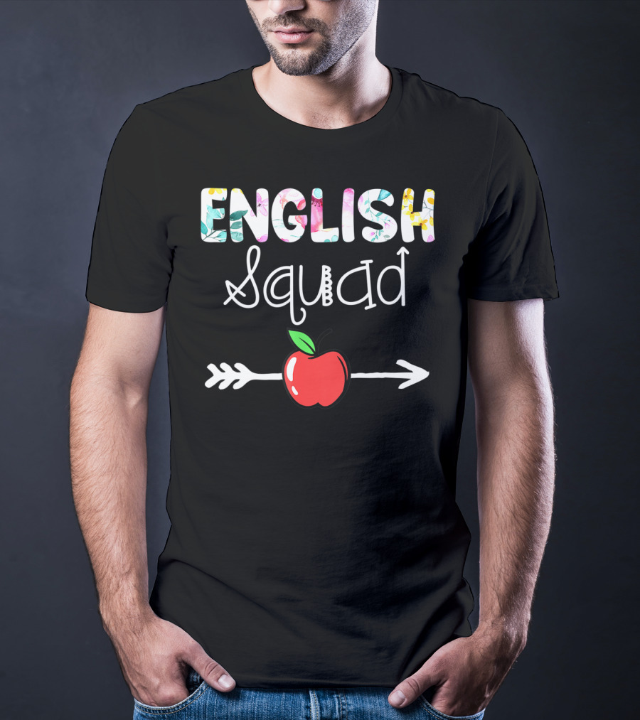English Squad First Day Back To School Apple Arrow T-Shirt
