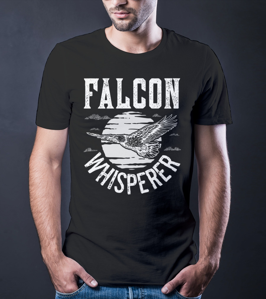 Falcon Whisperer Vintage Falconry Hunter Bird Flying T-Shirt