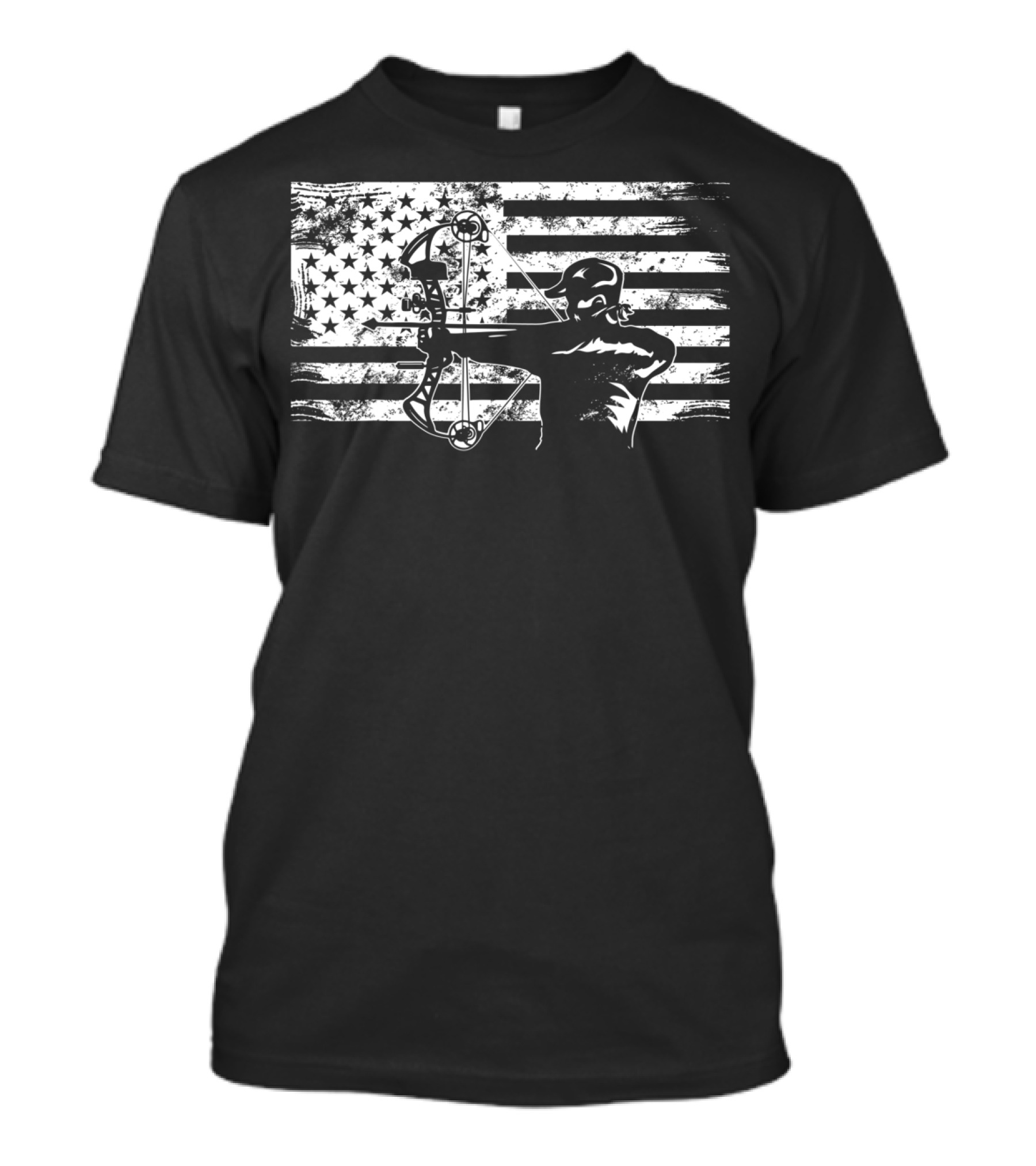 American Flag Bowhunting Archer Hunter T-Shirt