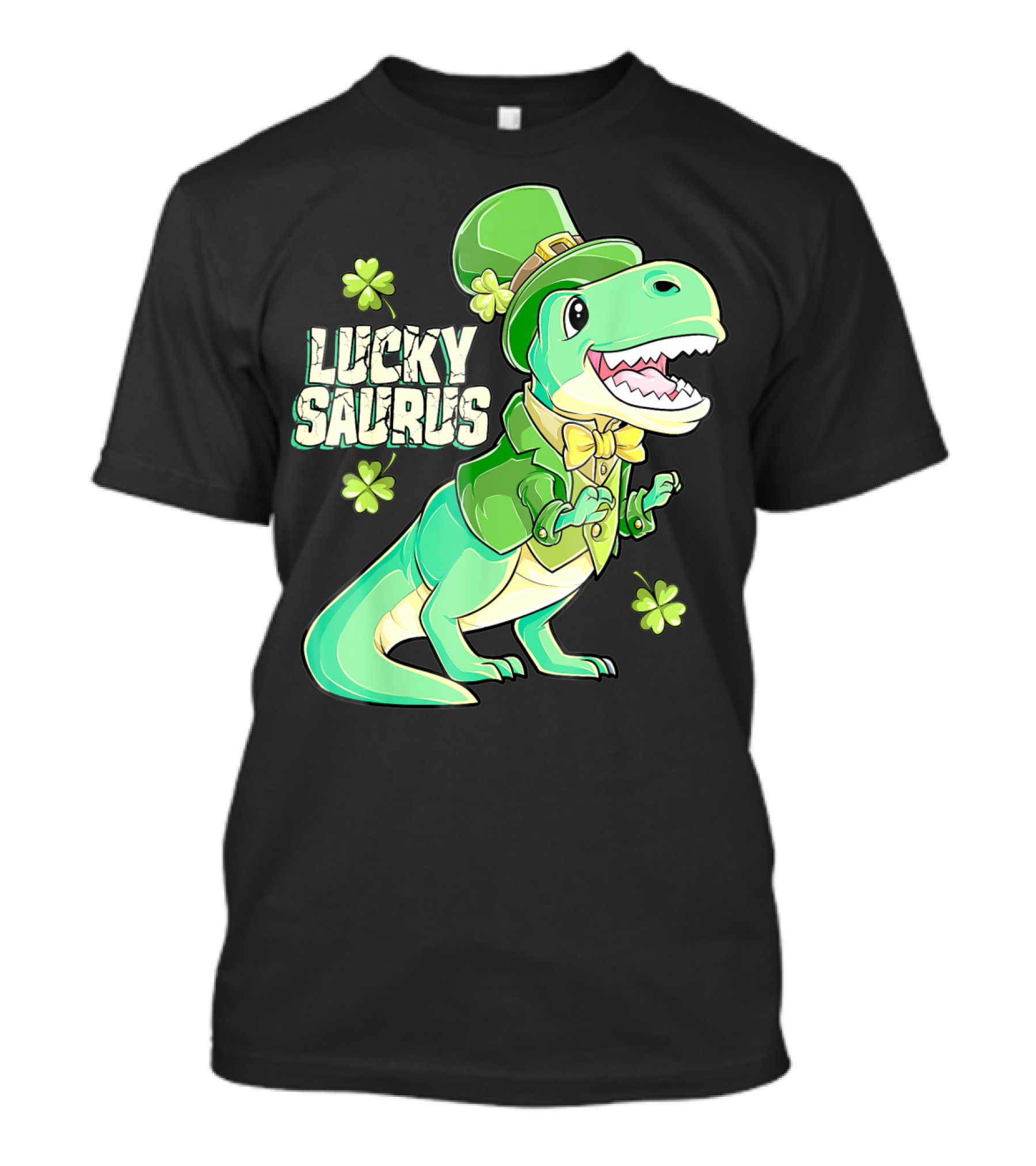 Luckysaurus Irish Dinosaur Leprechaun St Patricks Day Boys Rex T-Shirt