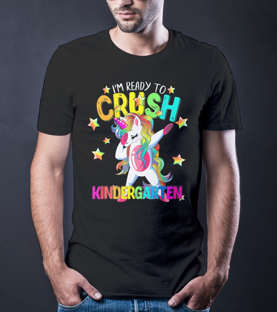 I'm Ready To Crush Kindergarten Dabbing Unicorn Back To School Girls T-Shirt