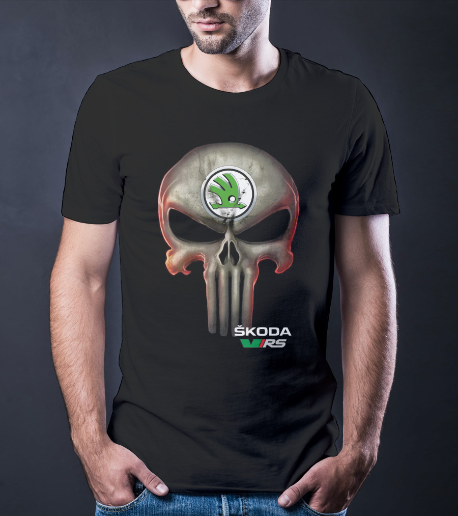 Škoda VRS Skull Punisher Emblem T-Shirt