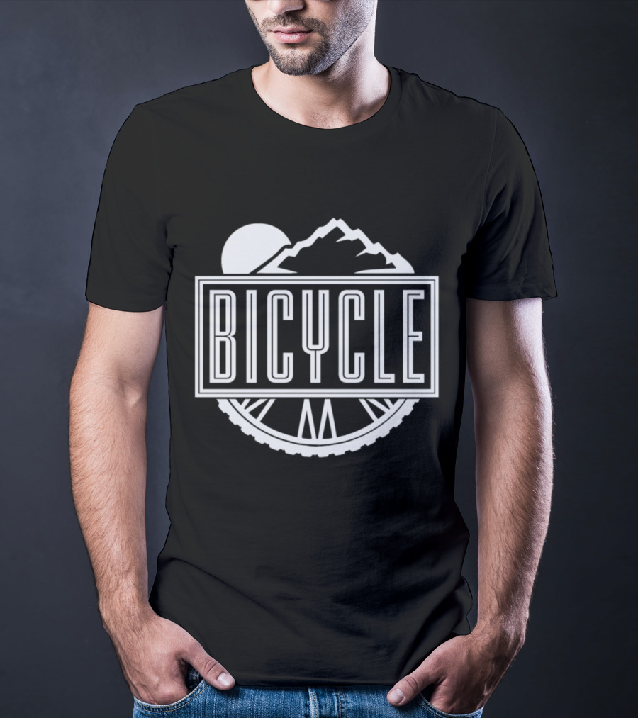 Bicycle Girls Bike Sport Riding Mountain Sunset T-Shirt