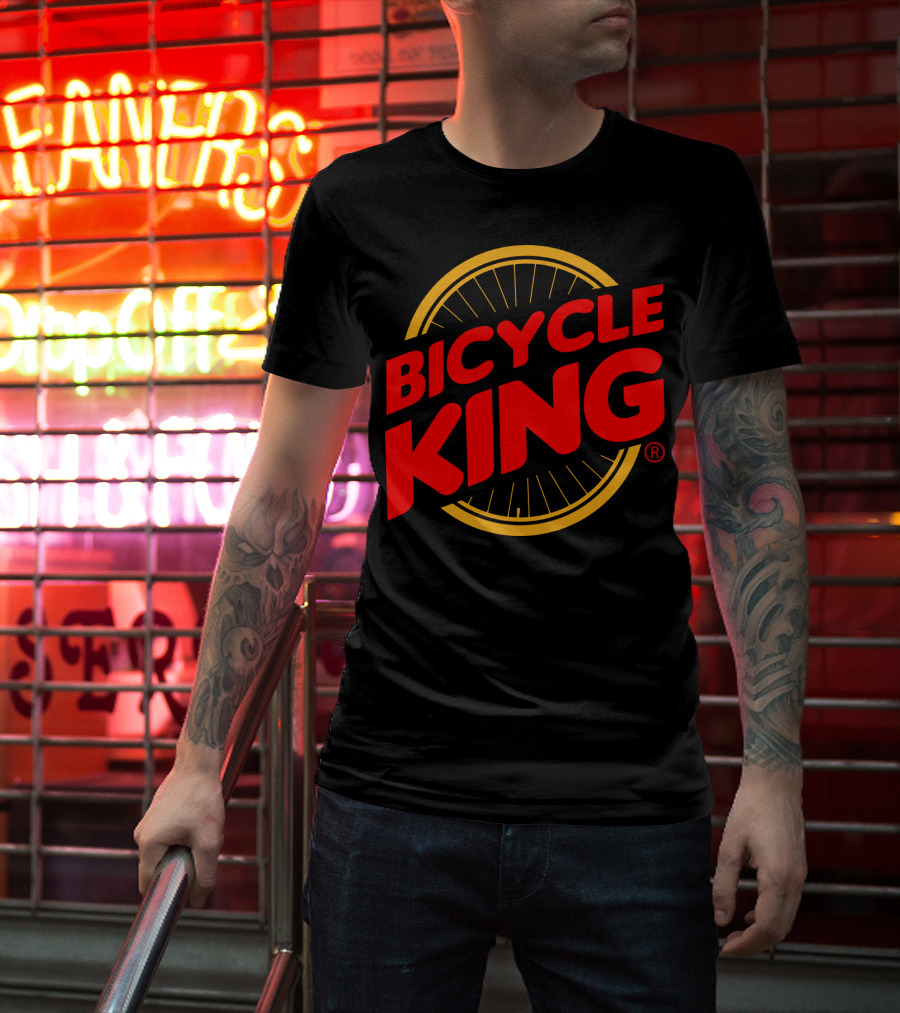 Bicycle King Parody With Bicycle Wheel T-Shirt