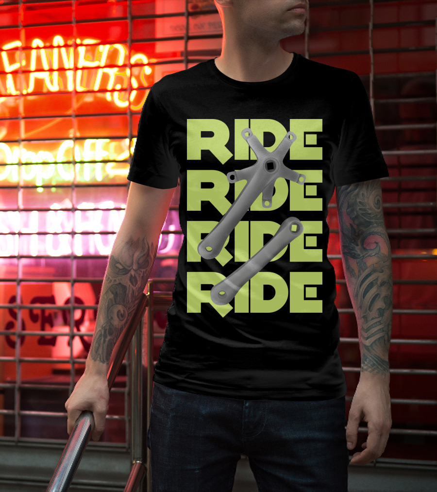 RIDE RIDE RIDE Bike Crankset T-Shirt