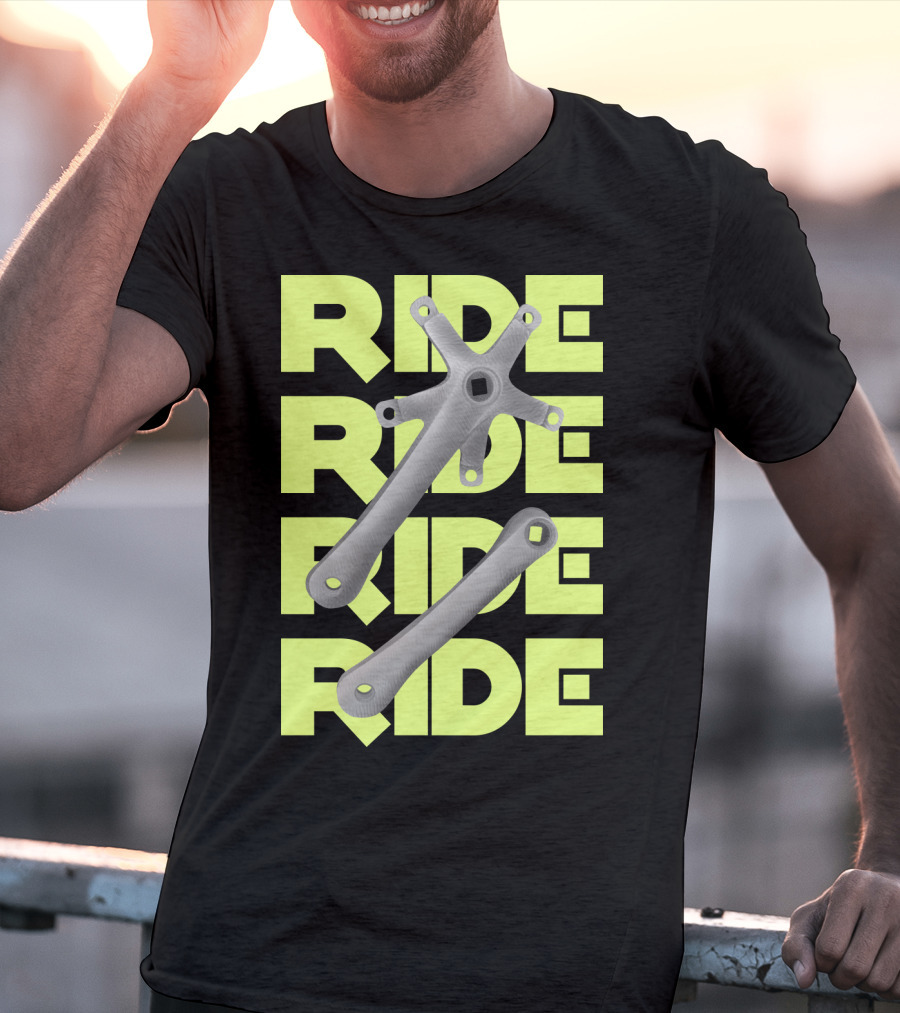RIDE RIDE RIDE Bike Crankset T-Shirt
