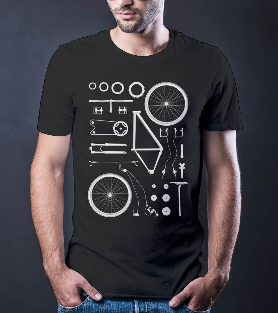 Bike Parts Diagram Assembly Exploded View T-Shirt
