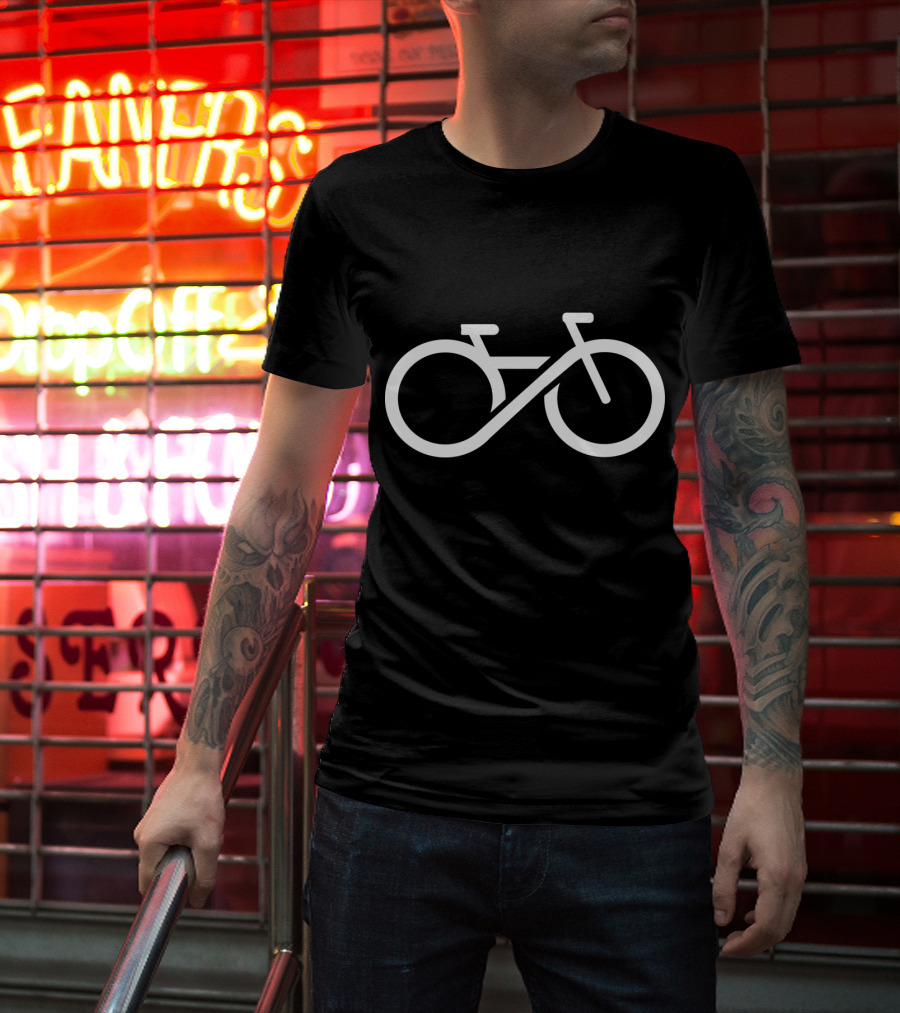 Bike Infinity Symbol Cycling Loop T-Shirt