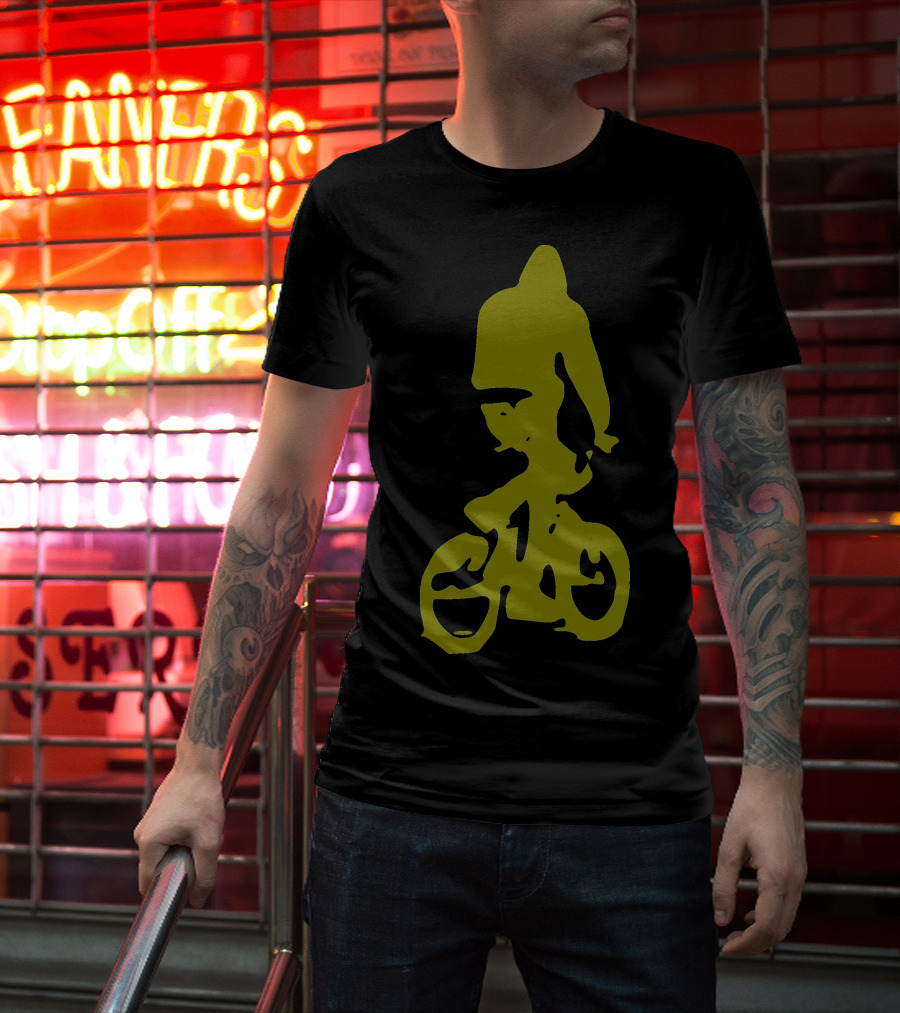 BMX Rider Silhouette In T-Shirt