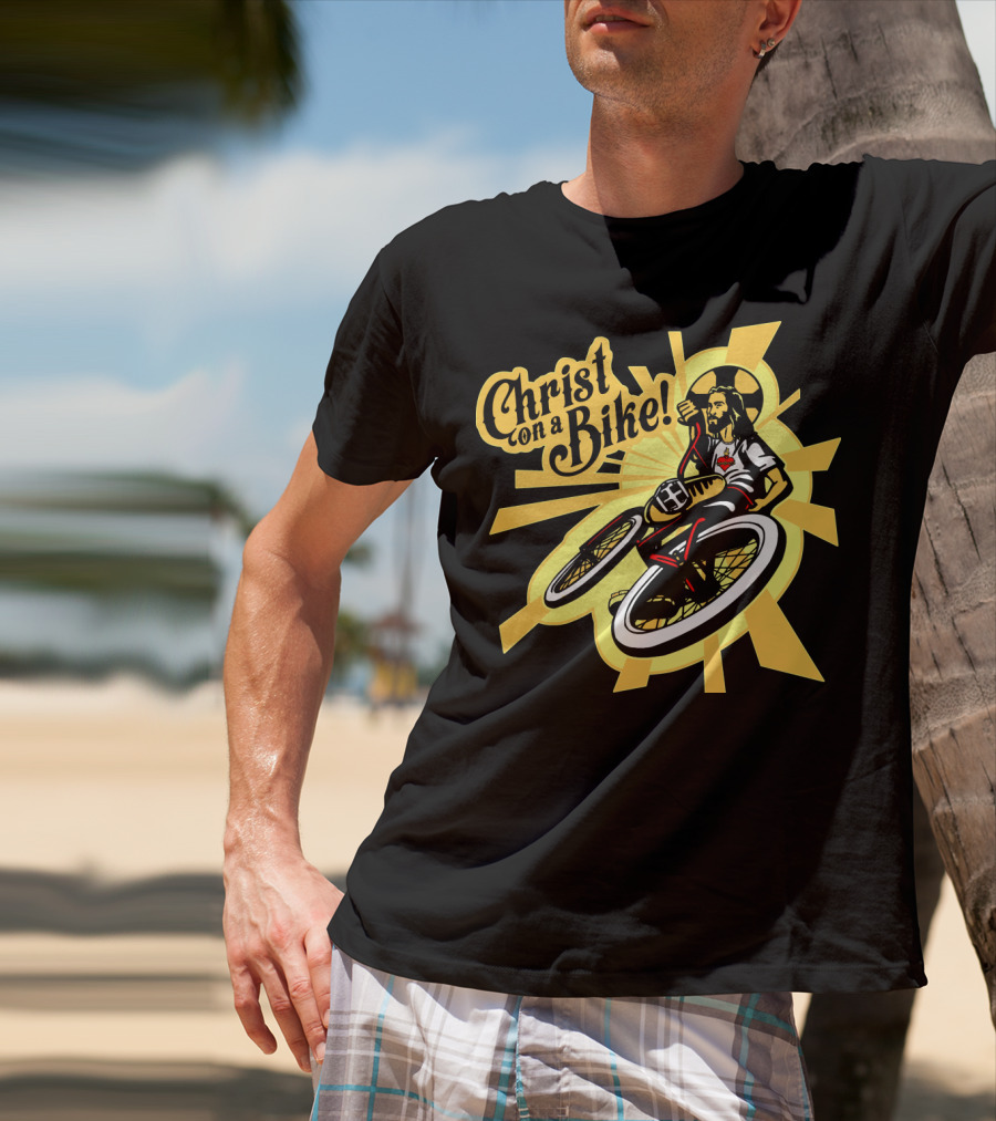 Christ On A Bike Retro Radiance Cycle Burst T-Shirt