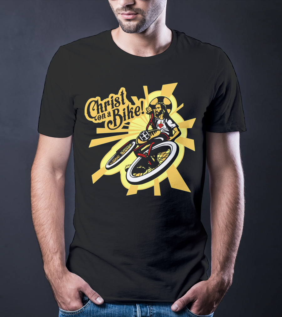 Christ On A Bike Retro Radiance Cycle Burst T-Shirt