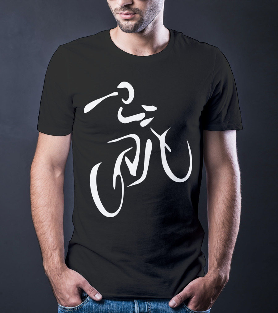 CyclingBikingSpinning Workout Abstract Cyclist T-Shirt