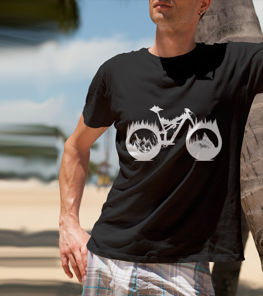 Enduro Mountain Bike Forest Landscape Adventure T-Shirt