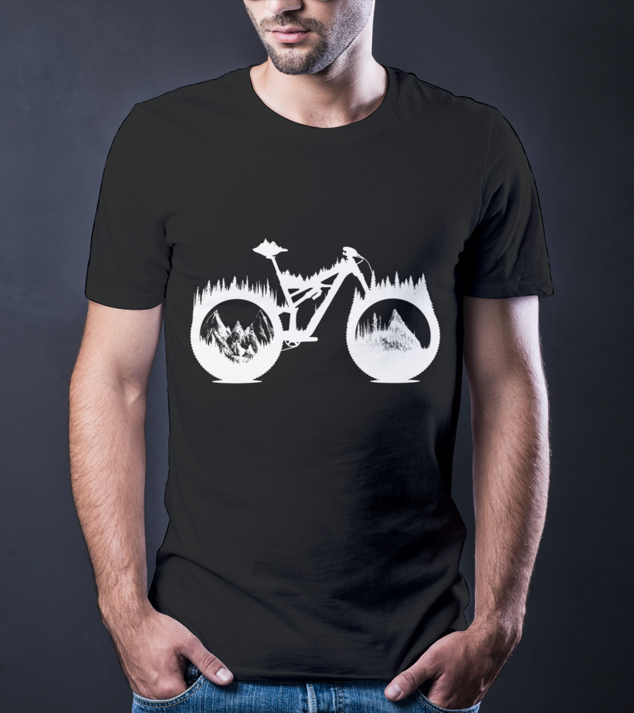 Enduro Mountain Bike Forest Landscape Adventure T-Shirt