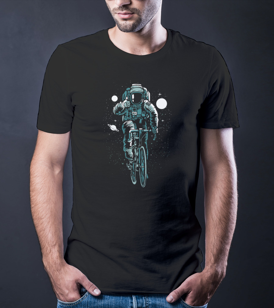 Galaxy Cruise Astronaut Biking Through Space T-Shirt