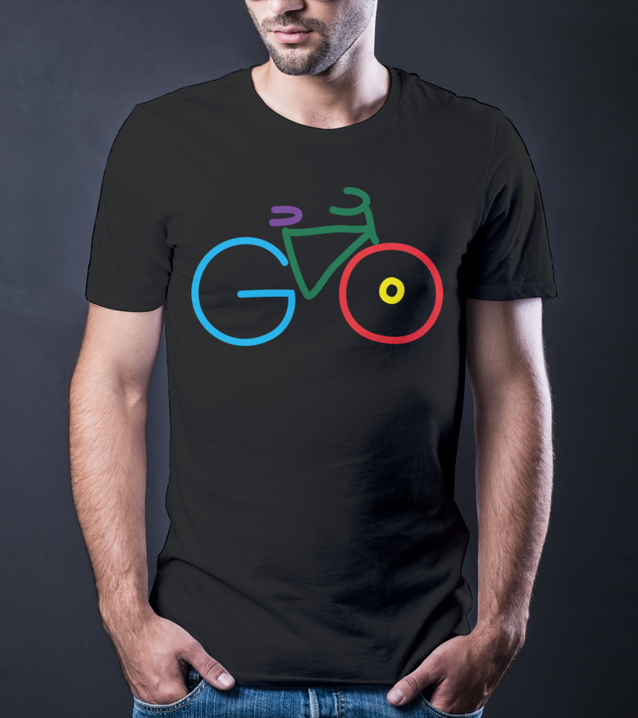 Go Green Go Healthy Go Cycling Bicycle T-Shirt