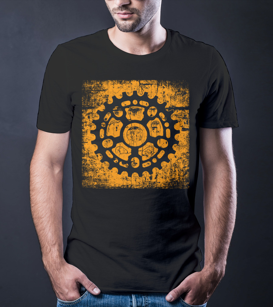 Grunge Gear Distressed Orange Sprocket T-Shirt