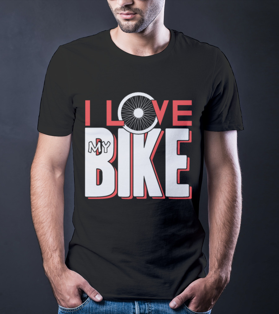 I Love My Bike Bicycle Wheel T-Shirt