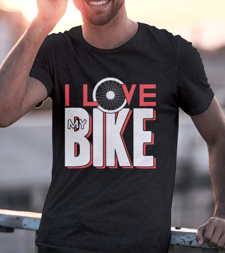 I Love My Bike Bicycle Wheel T-Shirt