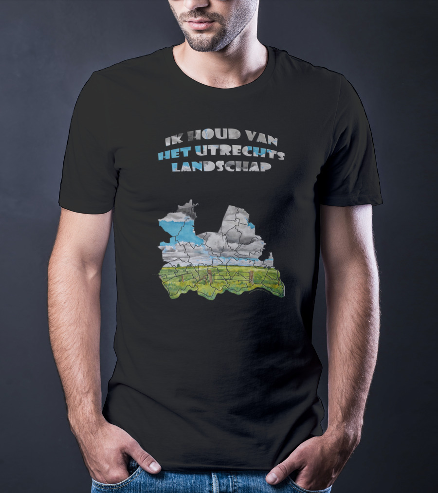 Ik Houd Van Het Utrechts Landschap Aquarel Kaart Kunstwerk T-Shirt