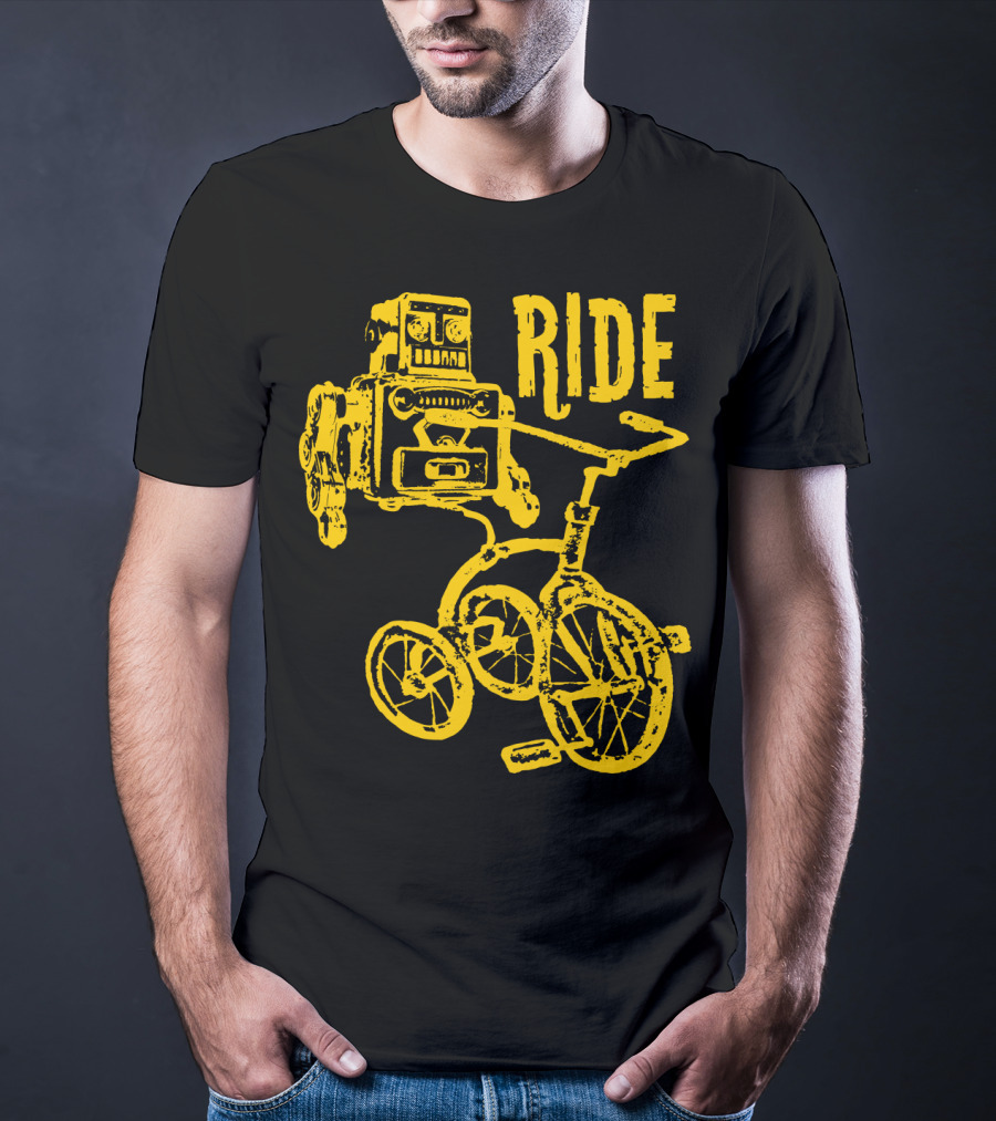 I Want To Ride My Tricycle Robot On Trike Vintage Style RIDE T-Shirt