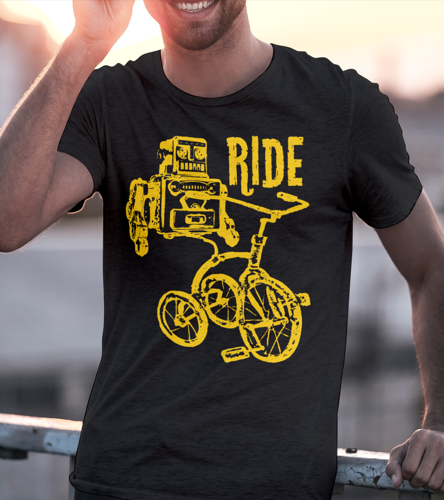I Want To Ride My Tricycle Robot On Trike Vintage Style RIDE T-Shirt