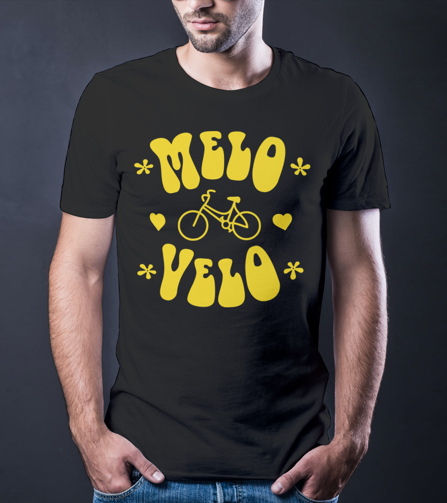 Melo Velo Bicycle Heart Flowers T-Shirt