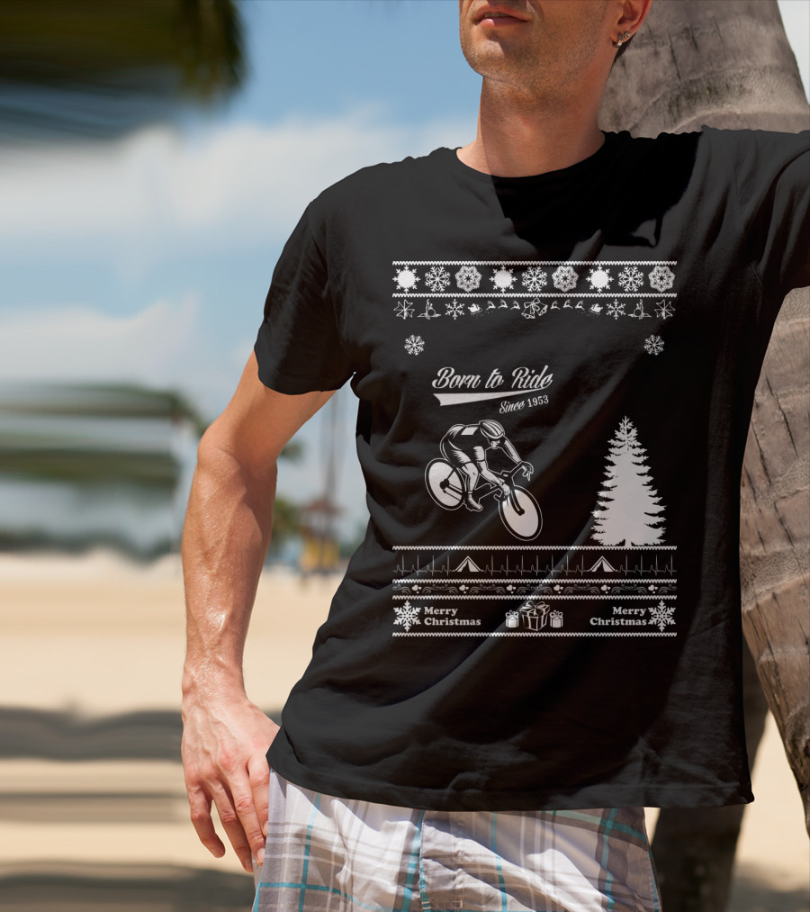Born To Ride Merry Christmas Since 1953 T-Shirt