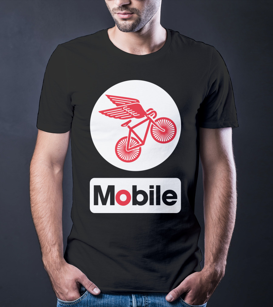 Mobile Pegasus Bicycle Wings T-Shirt