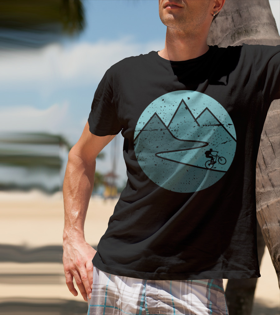 Mountain Bike Biker Cycling Adventure In Scenic Outdoor Mountains T-Shirt