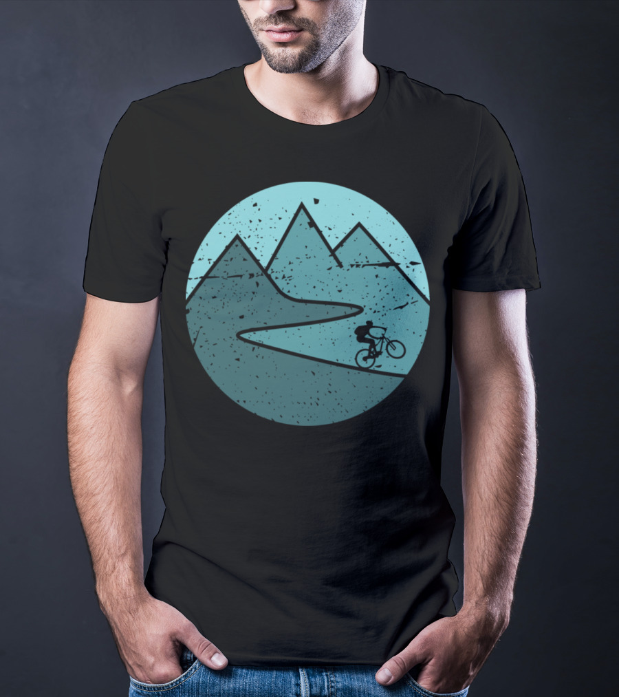 Mountain Bike Biker Cycling Adventure In Scenic Outdoor Mountains T-Shirt