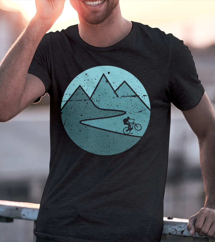 Mountain Bike Biker Cycling Adventure In Scenic Outdoor Mountains T-Shirt