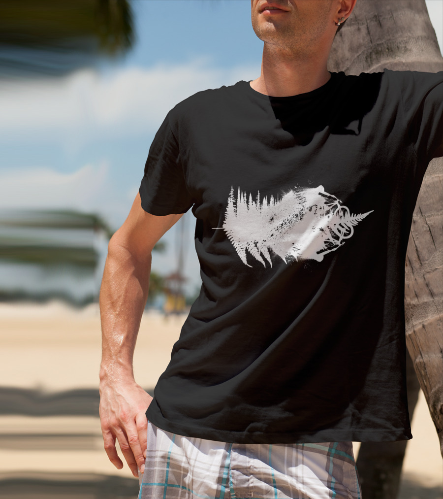 MTB Awesome Forest Trail Bike Adventure White T-Shirt